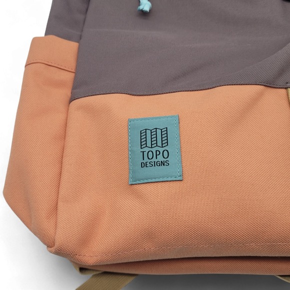 Topo Designs 21L Daypack Classic – Coral/Peppercorn Backpack – Lightweight Nylon - Picture 4 of 7